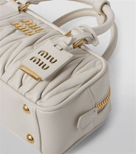 Womens Miu Miu white Small Leather Matelassé .